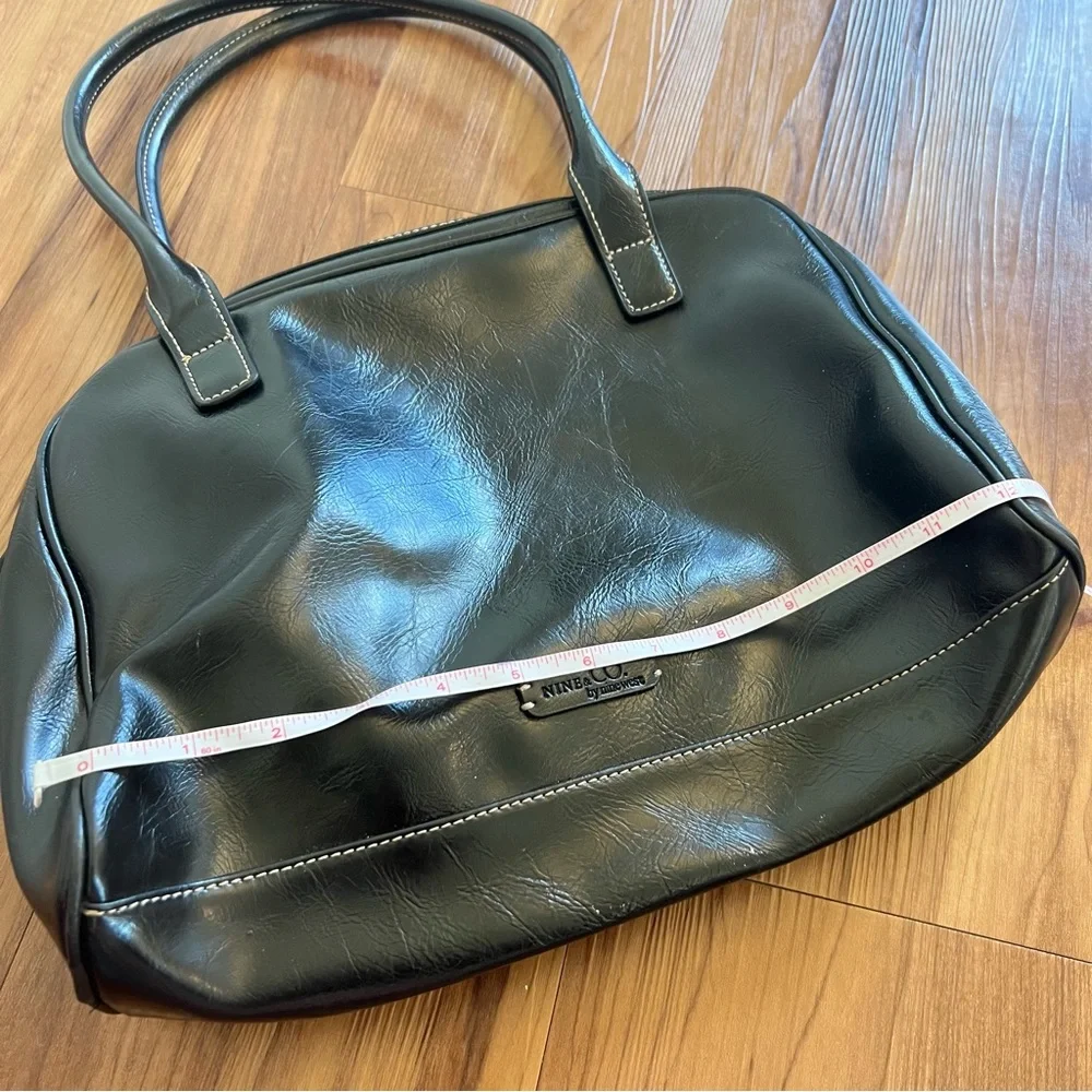 Nine West Black Leather Handbag Purse